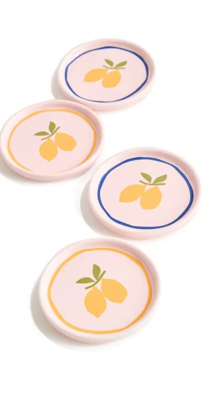 In The Roundhouse Lemon Coasters Lemon One Size