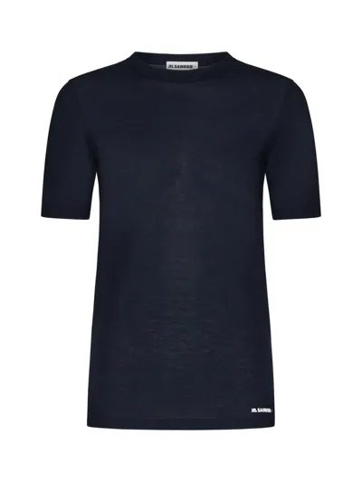 Jil Sander Classic T-shirt In Blue