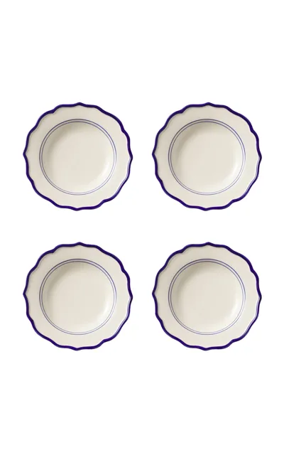 Maison Madison Jane Set-of-four Ceramic Pasta Bowls In Blue