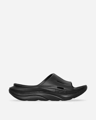 Hoka One One Recovery Slides In Black / Black