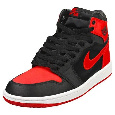 Pre-owned Nike Air Jordan 1 Retro Hi Og Damen Black Red Sneaker Mode - 38 Eu