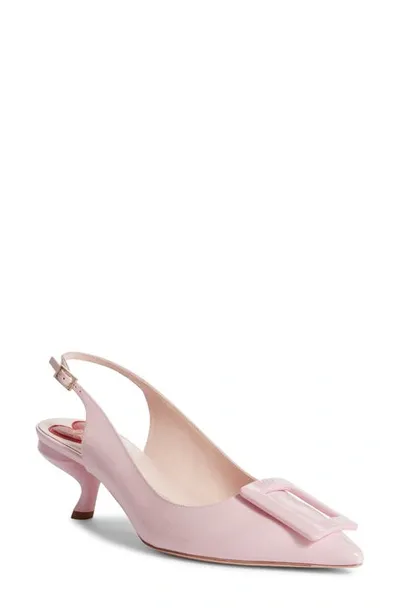 Roger Vivier Virgule Sling Back Dec 55 In Pink