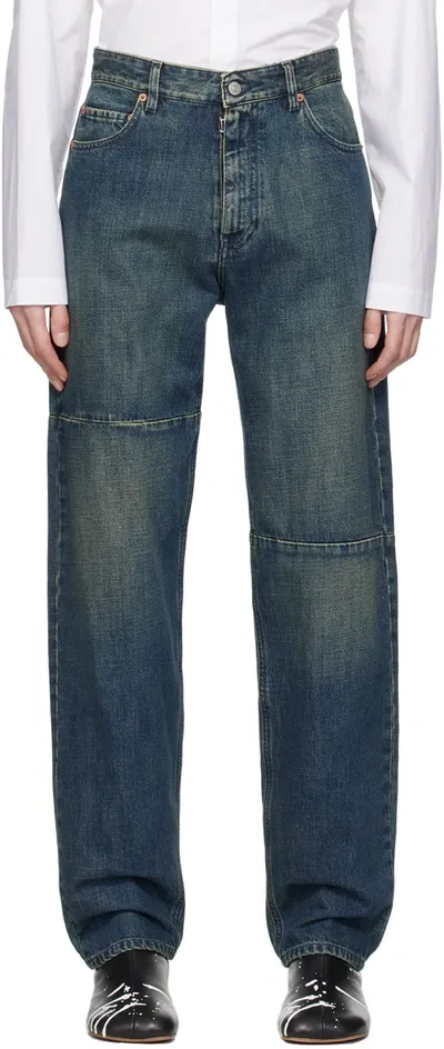 Mm6 Maison Margiela Blue Faded Jeans