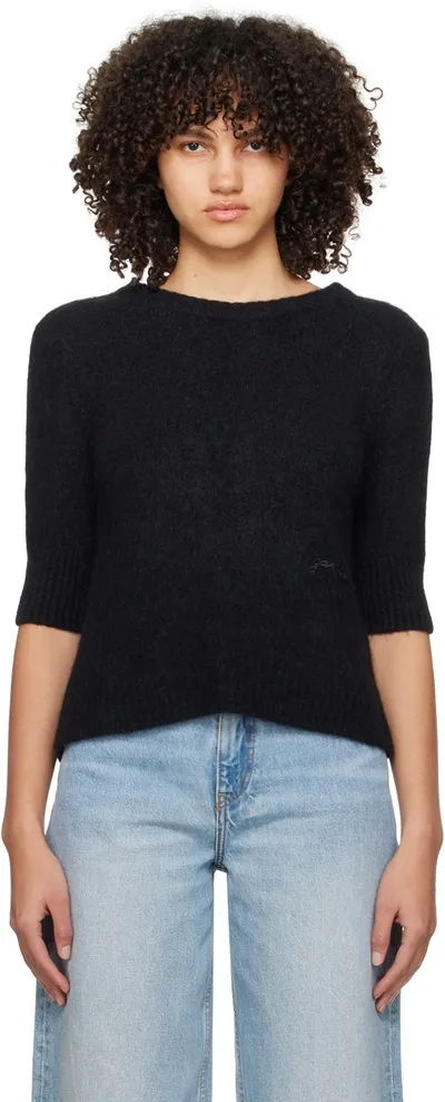 Ganni Black Open Back Sweater