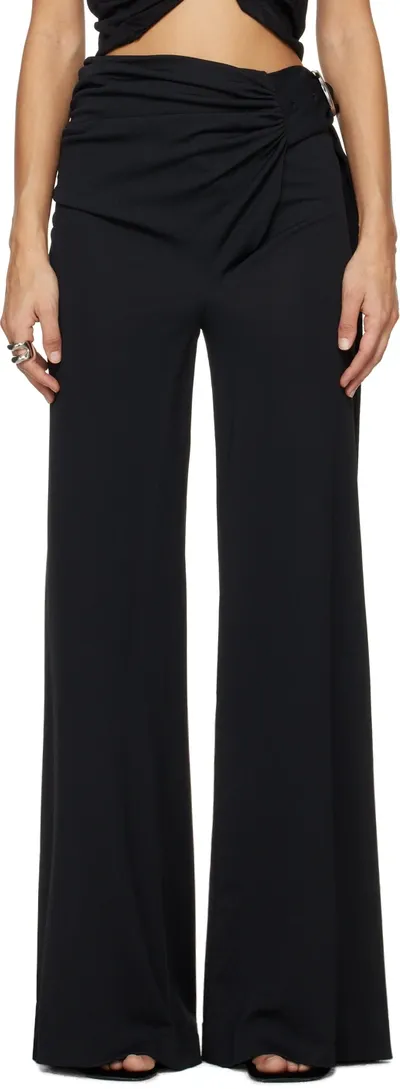 Rabanne Black Wrap Trousers In P001 Black