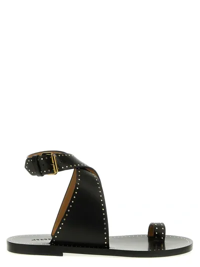 Isabel Marant Jools Studded Leather Sandals In Black