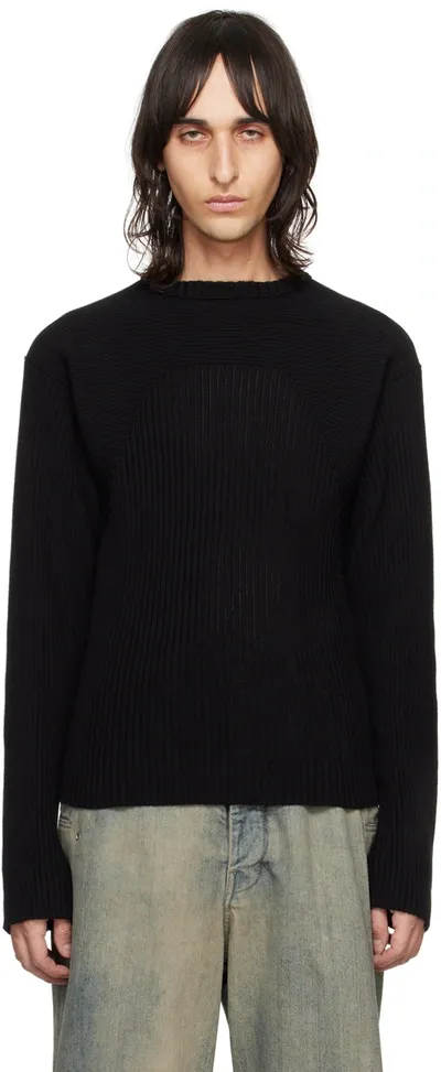 Rick Owens Black Biker Sweater In 09 Black