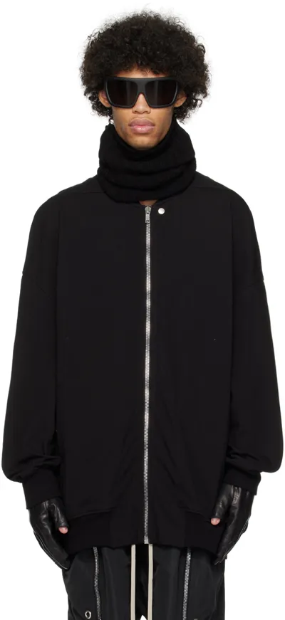 Rick Owens Jumbo Peter Flight Bomber Jacket In Black