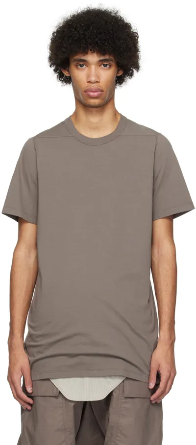 Rick Owens Gray Level T-shirt In 34 Dust