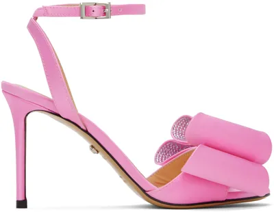 Mach & Mach Le Cadeau 95 Satin Sandal In Pink