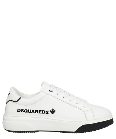 Pre-owned Dsquared2 Sneaker Herren Bumper Snm0321015016521062 White Leder Logo Schuhe In Weiss