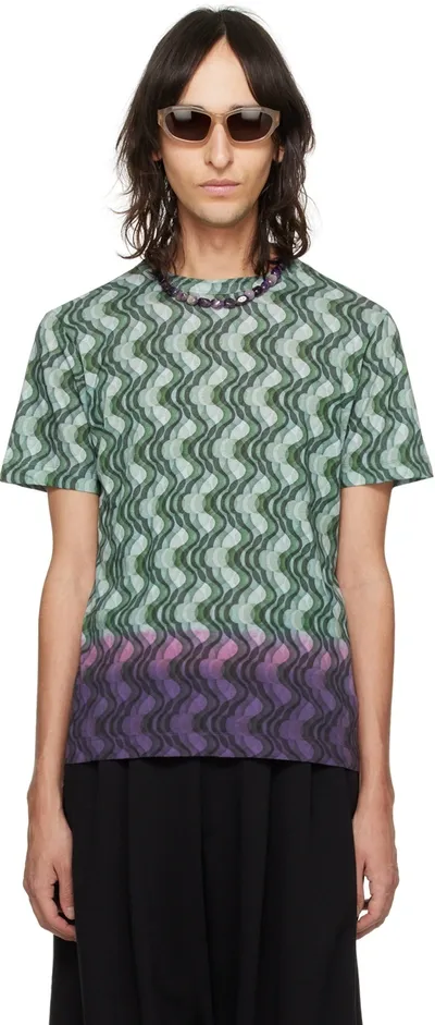 Dries Van Noten Green Hand-dyed T-shirt