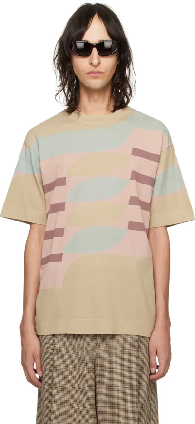 Dries Van Noten Beige Printed T-shirt In 103 Beige