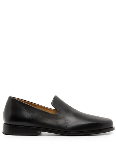 Marsèll Almond-toe Leather Loafers In Black