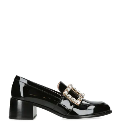 Roger Vivier Viv Rangers Loafers Aus Lackleder Mit Kristallverzierung In Negro