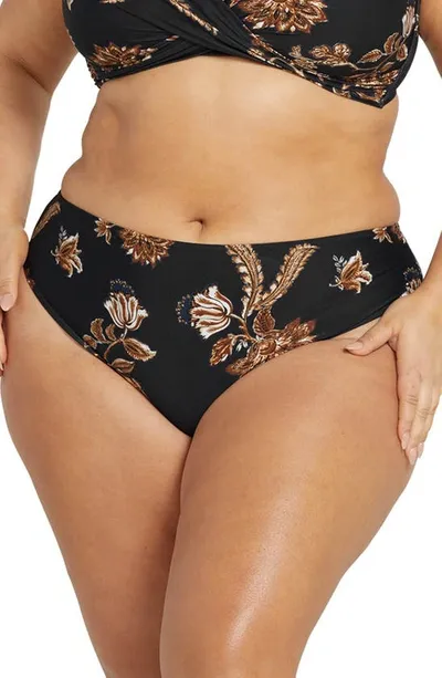 Artesands Chantique Monet Curve Bikini Bottoms In Black