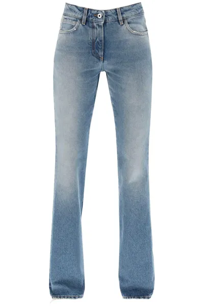 Off-white Bootcut Jeans In Blue