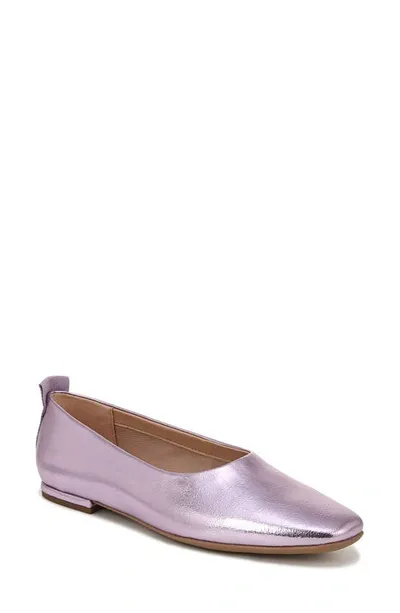 Franco Sarto Vana Flat In Metallic Light Pink Faux Leather