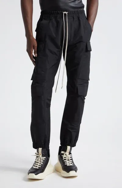 Rick Owens Mastodon Cargo Joggers In Black