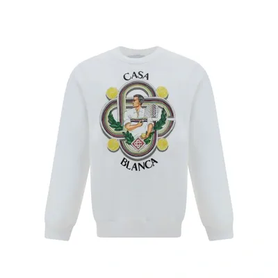 Casablanca Cotton Logo Sweatshirt In White