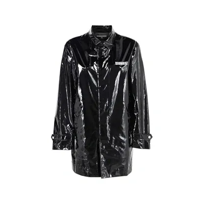 Dsquared2 Niagara Falls Trench Coat In Black