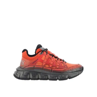 Versace Trigreca Sneakers In Orange