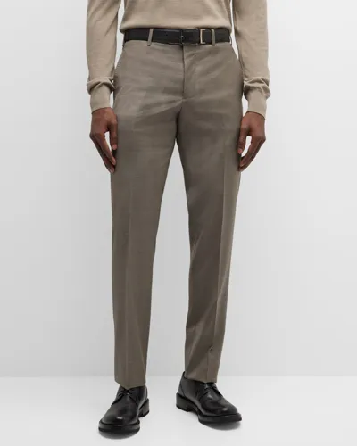 Giorgio Armani Men's Stone Wool Trousers