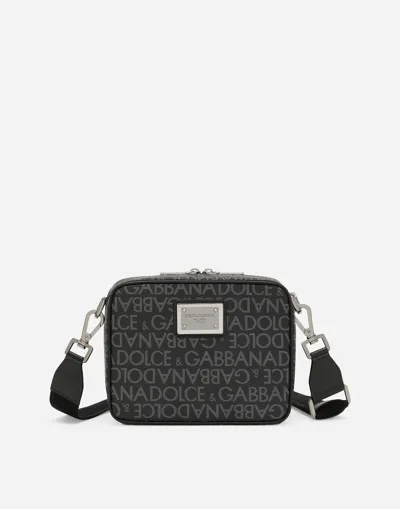 Dolce & Gabbana Coated Jacquard Crossbody Bag In Print