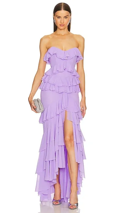 Michael Costello X Revolve Oleksandra Gown In Lavender