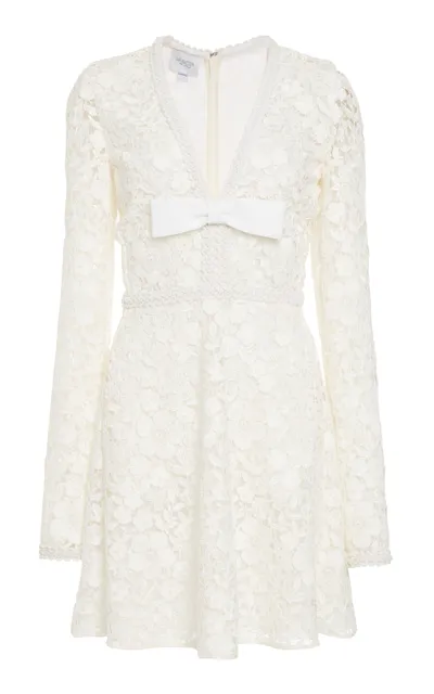 Giambattista Valli Lace Mini Dress In Off-white