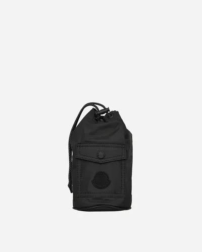 Moncler Mini Drawstring Phone Case In Black