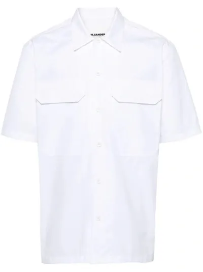 Jil Sander White Spread Collar Shirt