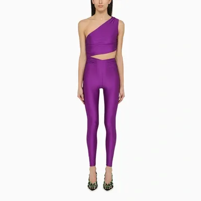 The Andamane Purple Symmetrical Close-fitting Jumpsuit In Brown