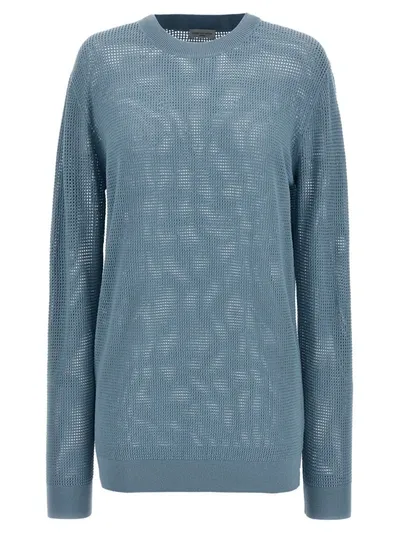 Dries Van Noten Mixed Sweater, Cardigans Light Blue In Azul Claro