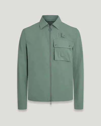 Belstaff Castmaster Overshirt In Mineral Green