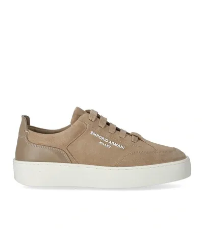 Ea7 Emporio Armani  Beige Suède Sneaker