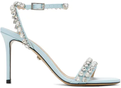 Mach & Mach Blue Audrey 95 Heeled Sandals In Sky Blue