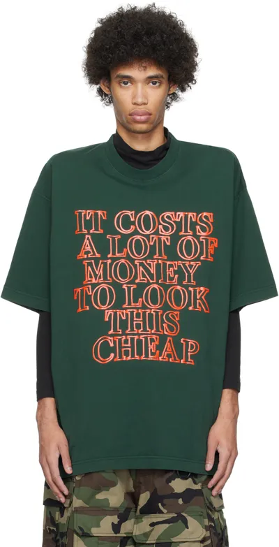 Vetements Very Expensive T-shirt In Green