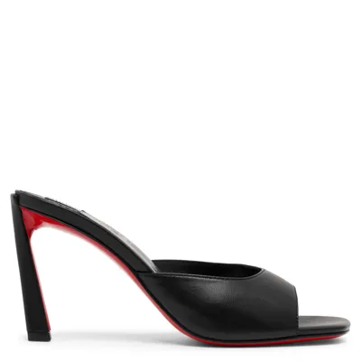 Christian Louboutin Condora Leather Red Sole Mule Sandals In Black