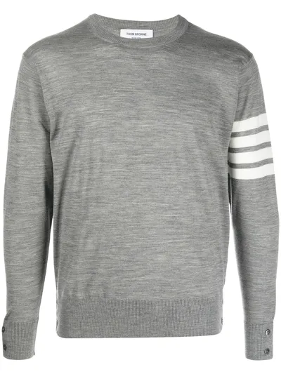 Thom Browne 4bar Wool Sweater In Grey