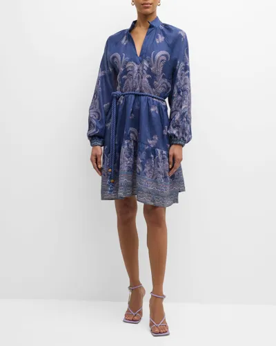 Dea Kudibal Vania Floral-print Linen Midi Dress In Ornamental