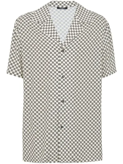 Balmain Mini Monogram Shirt In White