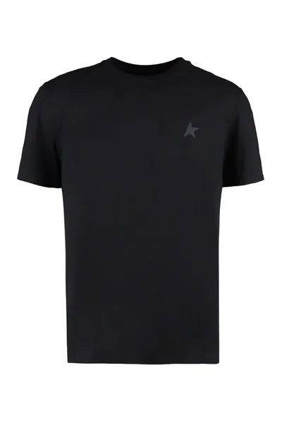 Golden Goose Cotton Crew-neck T-shirt In Black