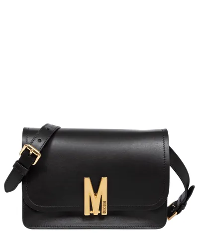 Moschino M Crossbody Bag In Black