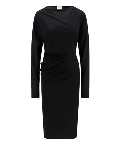 Khaite Midi Dress In Black