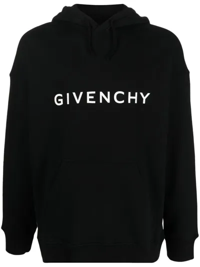 Givenchy Logo-print Drawstring Hoodie In Black