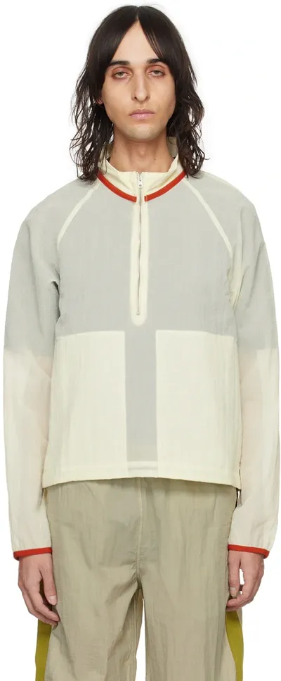 Ranra Off-white Hlaupa Track Jacket In Neutrals