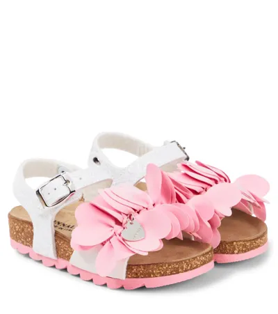 Monnalisa Kids' Verzierte Sandalen Mit Glitter In Multicolor