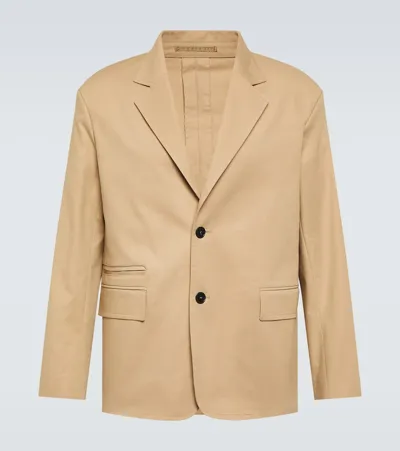 Lanvin Deconstructed Cotton-blend Blazer In Beige