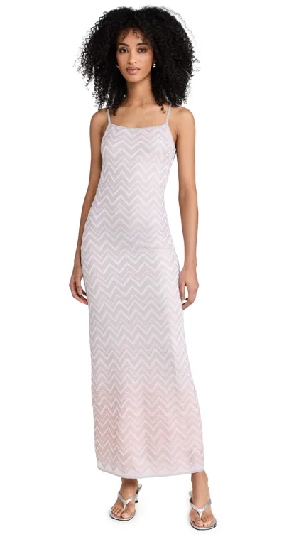 Off-white Missoni Long Dress In Black Black